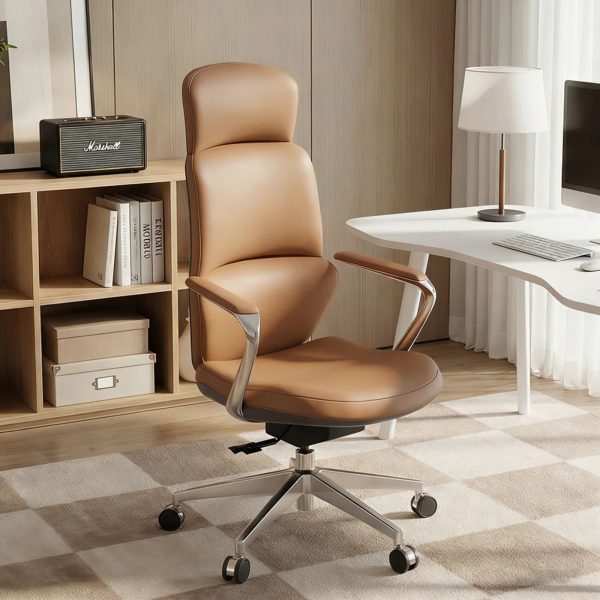 executive office chair with leather ergonomic design