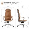 leather office chair with adjustable height and armrests